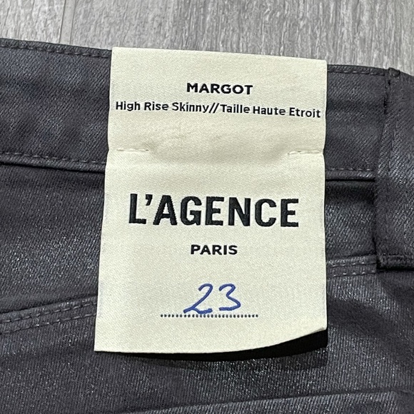 NWT L’Agence Margot dk gray coated skinny crop- 23 - Picture 4 of 4